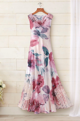 Pastel Dream Charmeuse Dress by Komarov